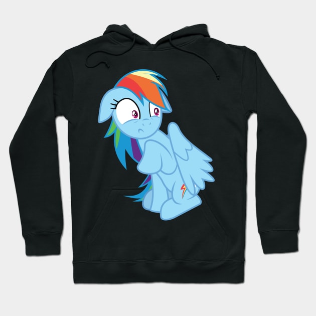 Scared Rainbow Dash Hoodie by Wissle